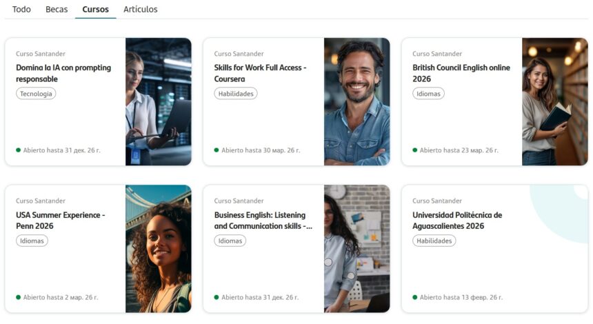 Santander free courses Mexico